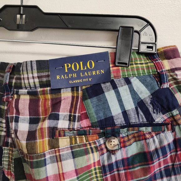 POLO Ralph Lauren Classic Fit 9" Shorts Men's Size 32W Checkered Plaid NWT - Picture 2 of 10